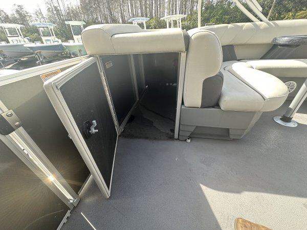 A pontoon boat is constructed from closed cylinders that support a platform. They offer the best value in terms of capacity to price. As a result pontoons are typically purchased for pleasure boating rather than serious fishing.