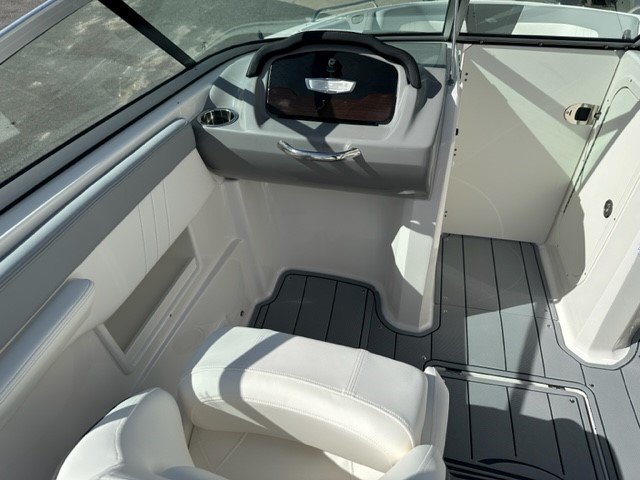 A bow rider is a boat with an open bow area where there are extra seats in front of the windshield.  Bow riders are typically between 17' and 30'long. They are well suited for many recreational water sports such as tubing, water skiing, and swimming.