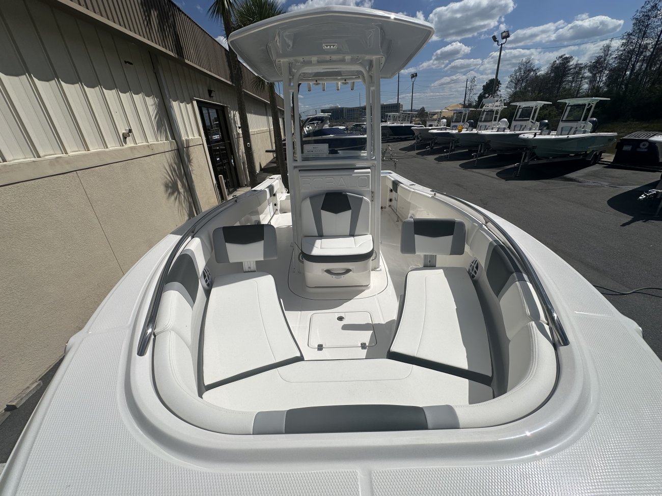Center console is an open hull boat where the console of the boat is in the center. The boat deck surrounds the console so that a person can walk all around the boat from stern to bow with ease. Most center consoles are powered by outboard motors.