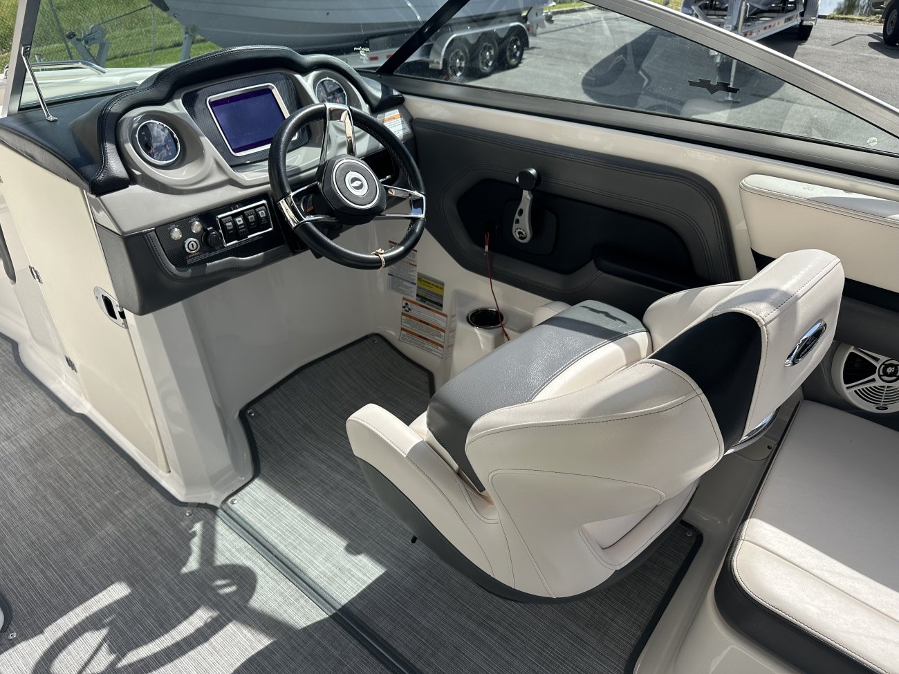 These propulsion systems are usually inboard engines that take in water that flows through a pump powered by an impeller. The water is then discharged at high pressure through a nozzle that propels the boat forward.